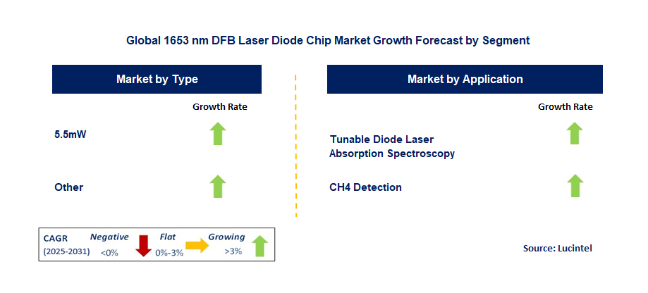 1653 nm DFB Laser Diode Chip Market by Segment