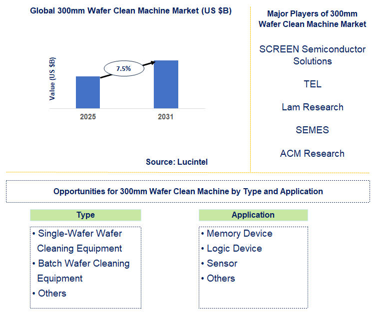 300mm Wafer Clean Machine Market Trends and Forecast