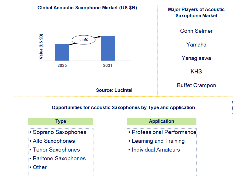 Acoustic Saxophone Market Trends and Forecast