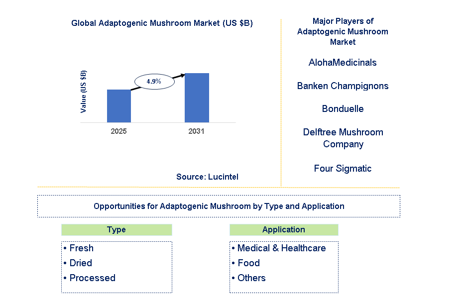 Adaptogenic Mushroom Market Trends and Forecast