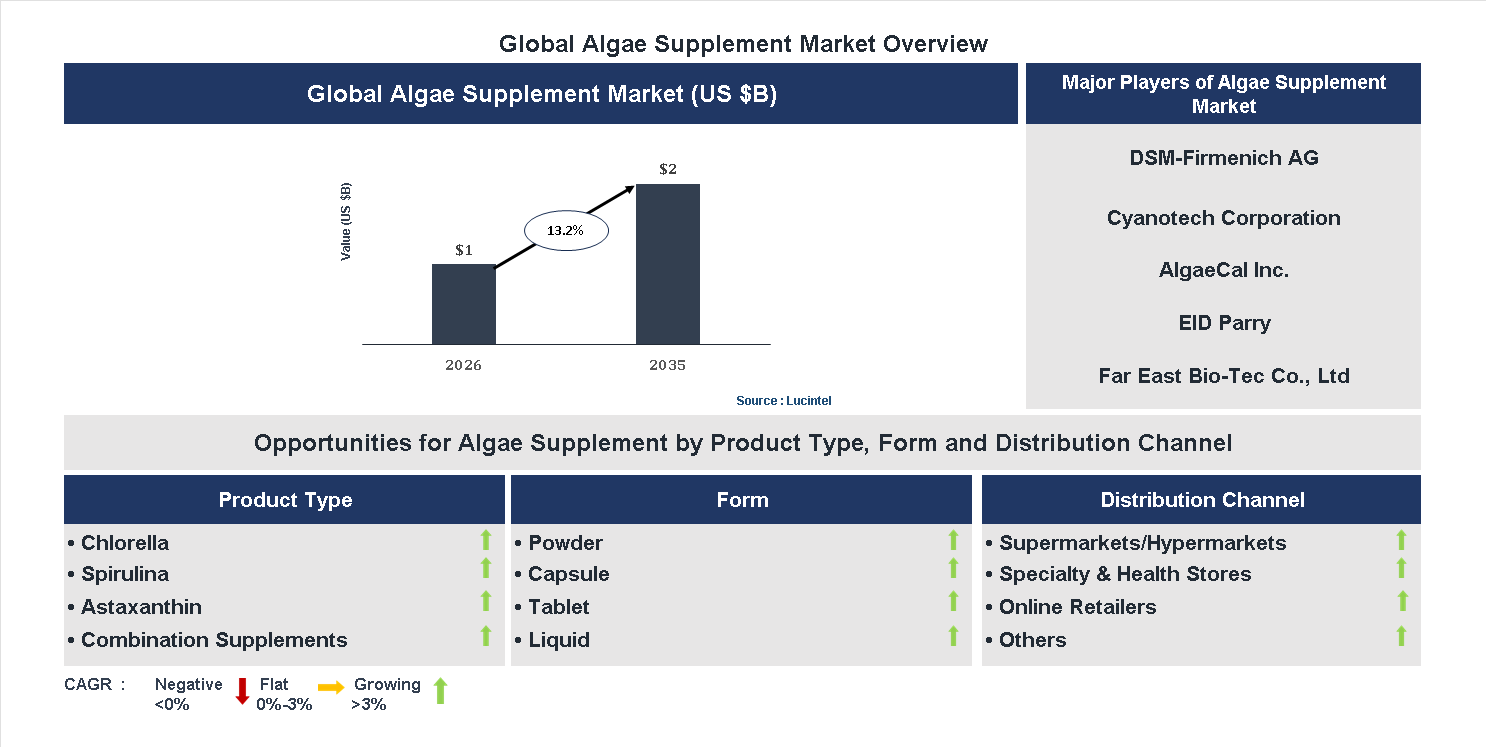 Algae Supplement Market Trends and Forecast