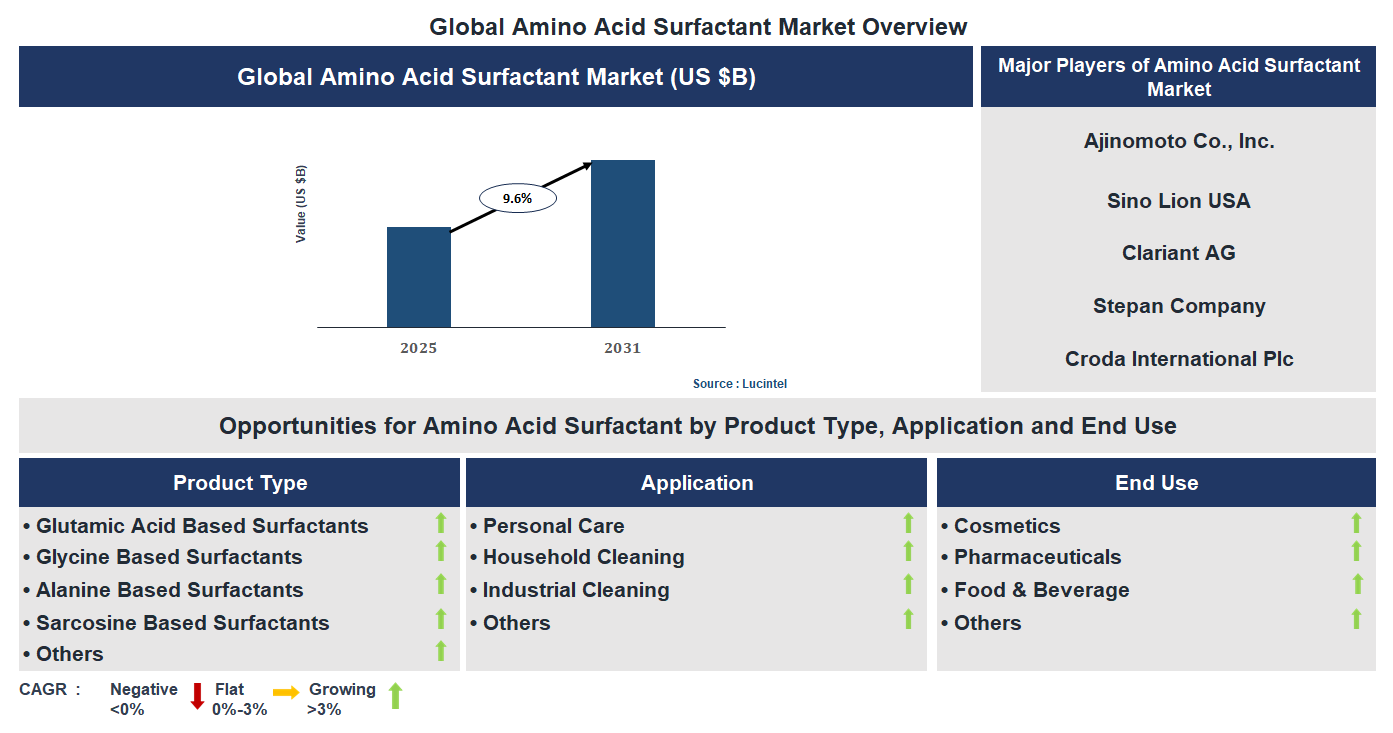 Amino Acid Surfactant Market Trends and Forecast