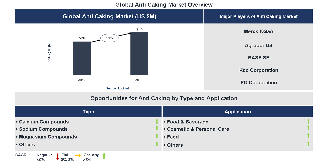 Anti Caking Market Trends and Forecast