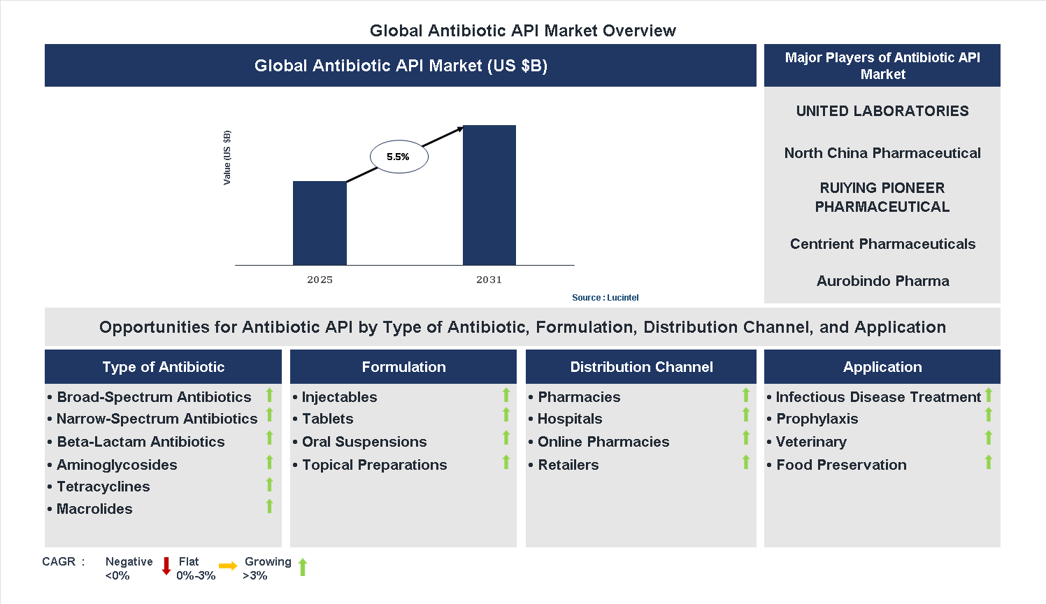 antibiotic API Market Trends and Forecast