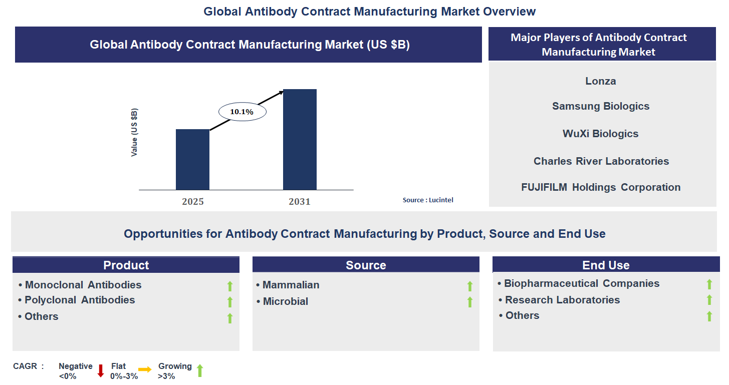 Antibody Contract Manufacturing Market Trends and Forecast