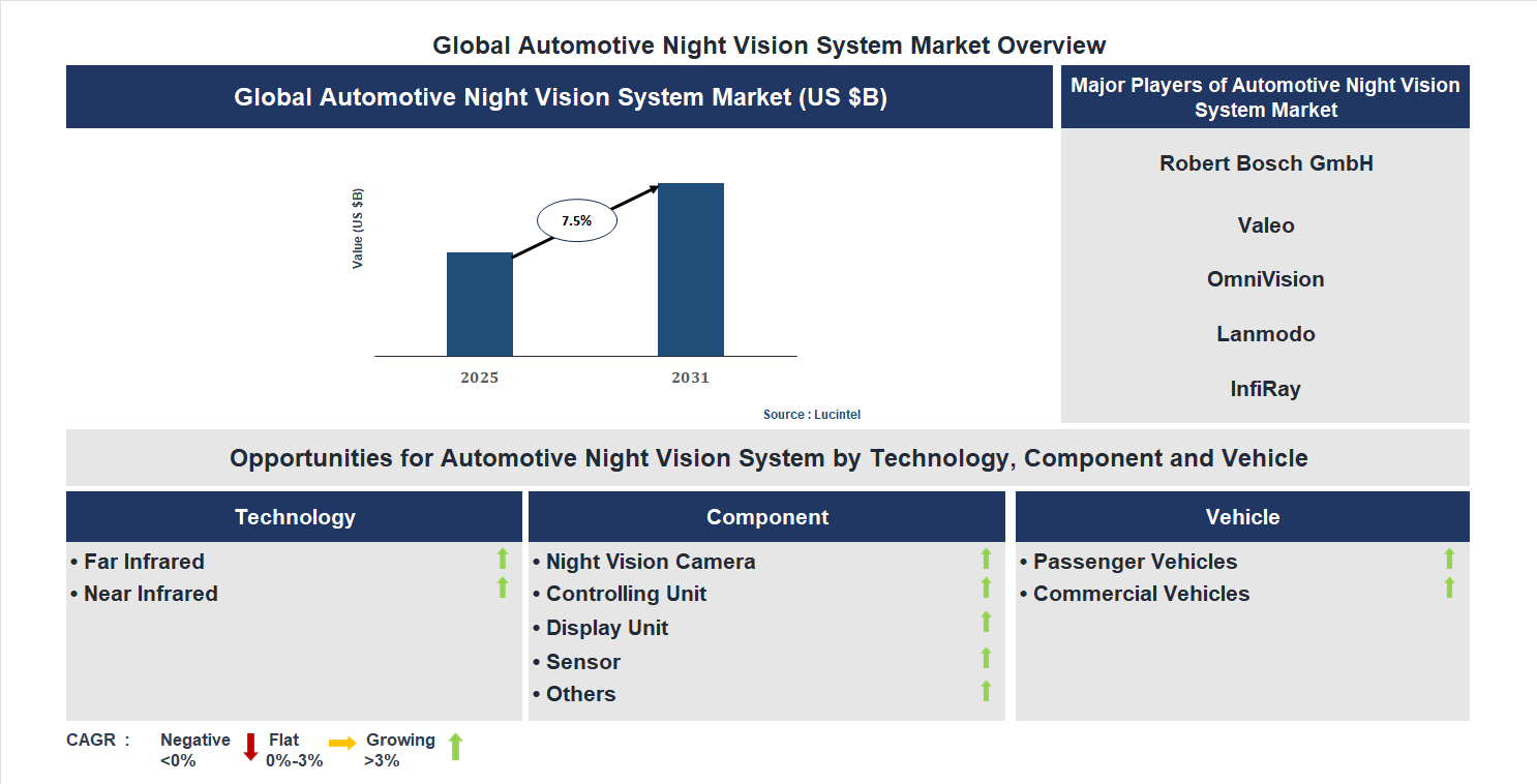 Automotive Night Vision System Market Trends and Forecast
