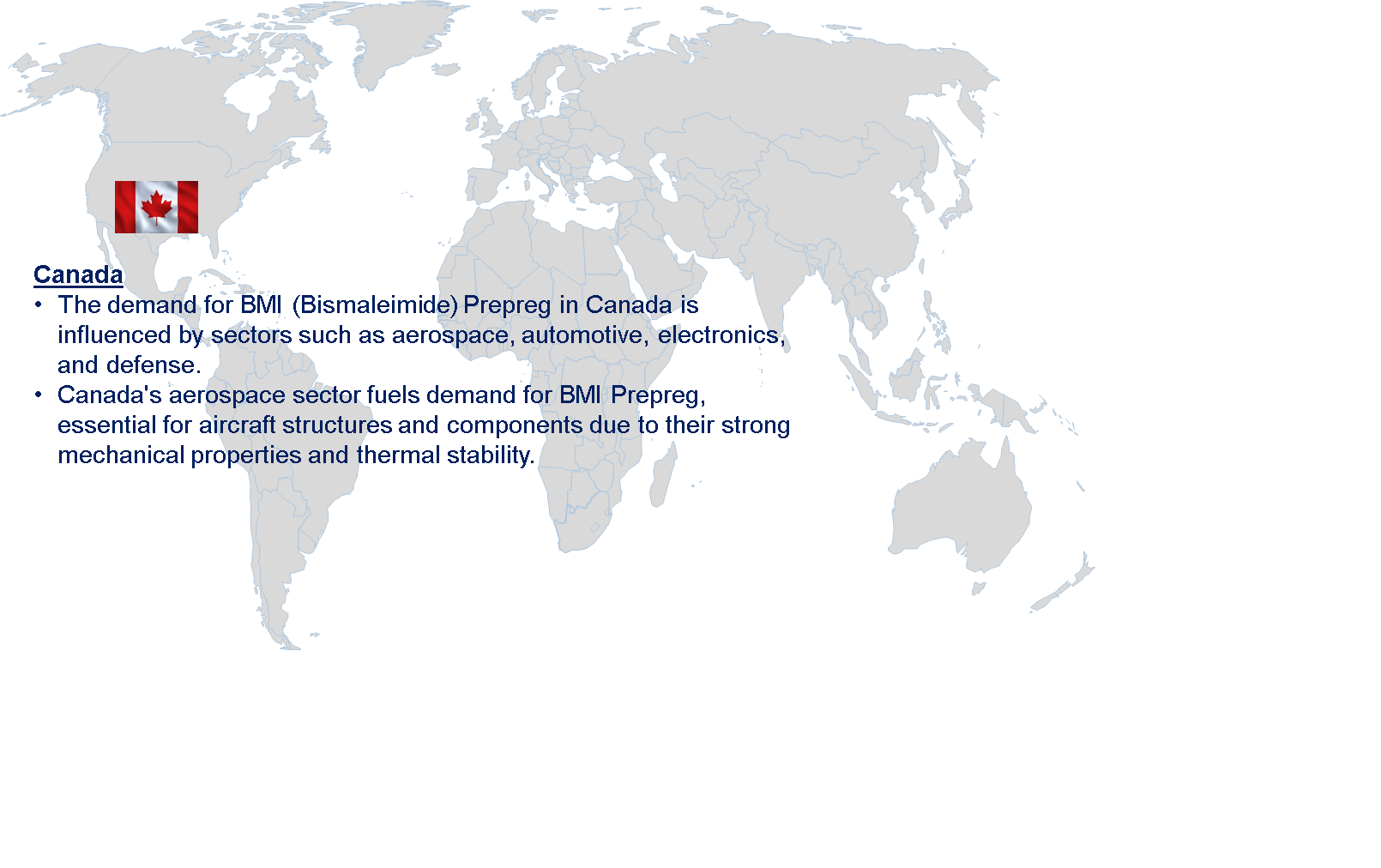 BMI Prepreg Market by Countryin Canada 