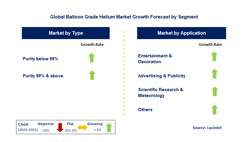 Balloon Grade Helium Market by Segment