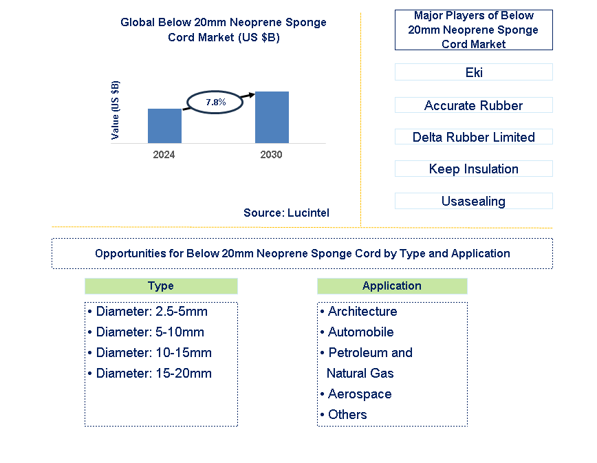 Below 20mm Neoprene Sponge Cord Trends and Forecast