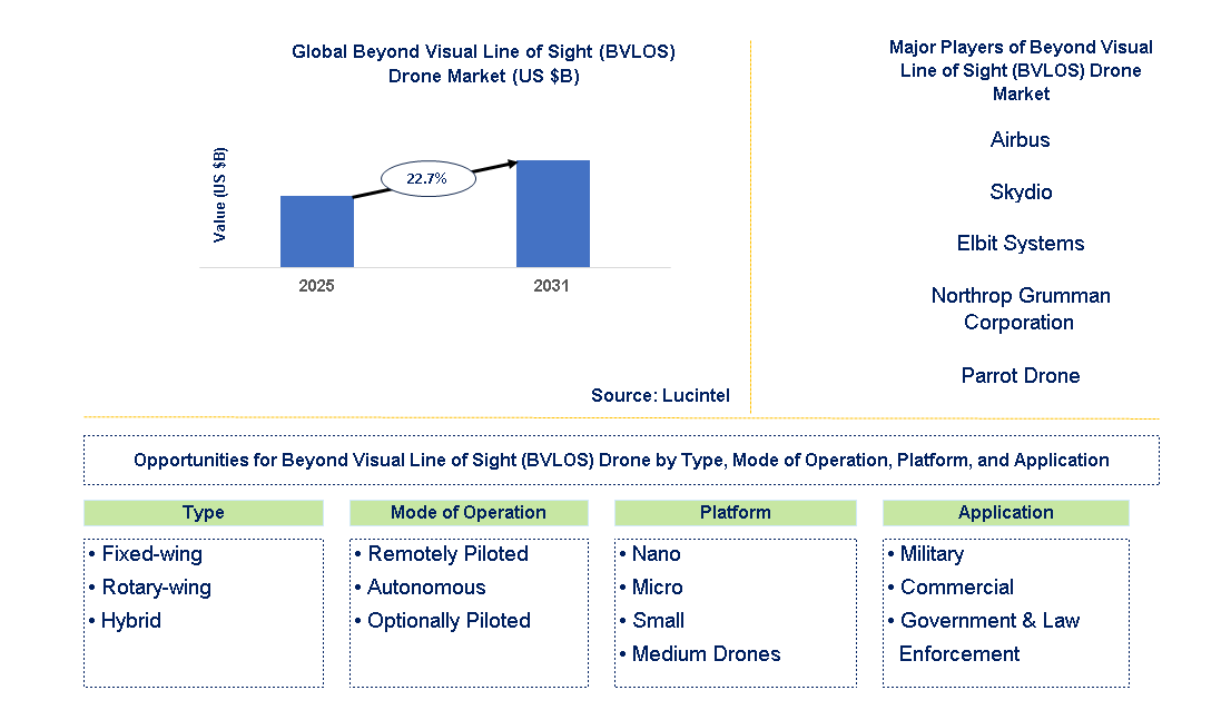 Beyond Visual Line of Sight (BVLOS) Drone Market Trends and Forecast