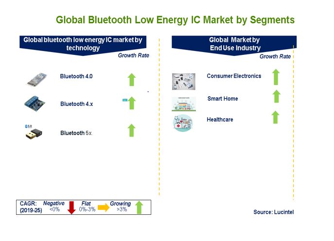 Bluetooth Low Energy IC Market by Segments
