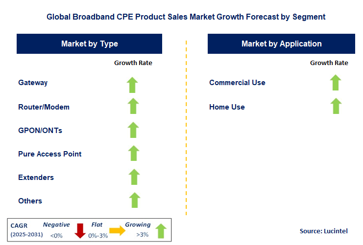 Broadband CPE Product Sales Market by Segment