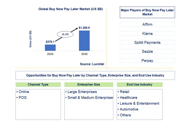 Buy Now Pay Later Market by Channel Type, Enterprise Size, and End Use Industry
