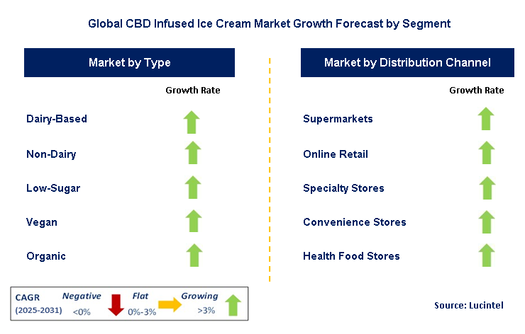 CBD Infused Ice Cream Market by Segment