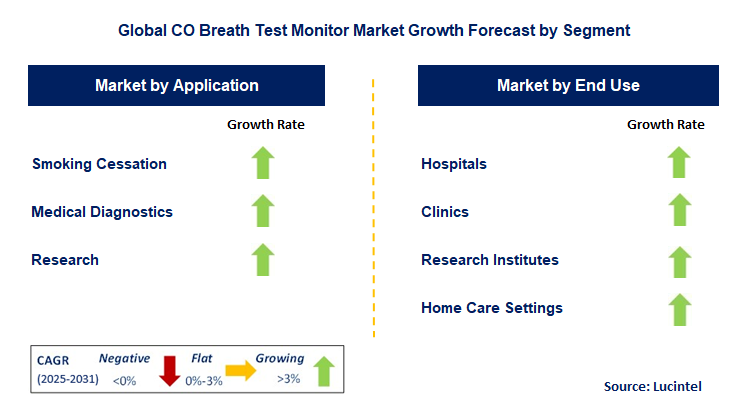 CO Breath Test Monitor Market by Segment