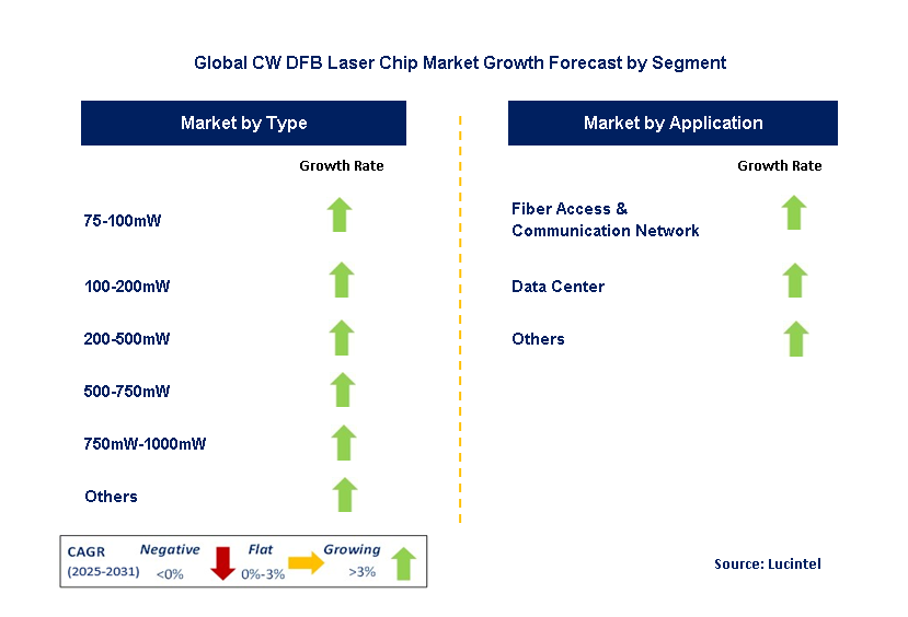 CW DFB Laser Chip Market by Segment