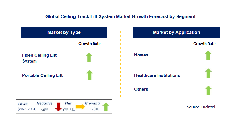 Ceiling Track Lift System Market by Segment