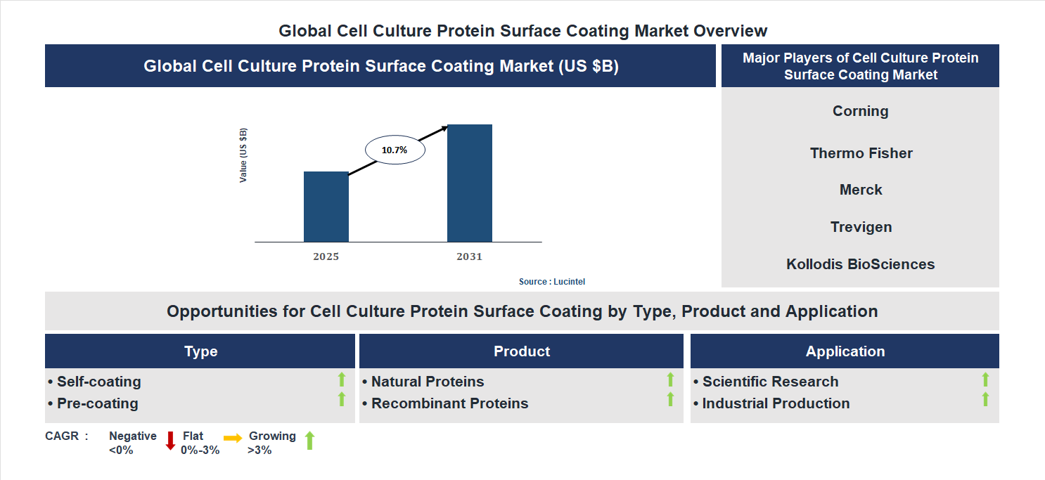 Cell Culture Protein Surface Coating Market Trends and Forecast