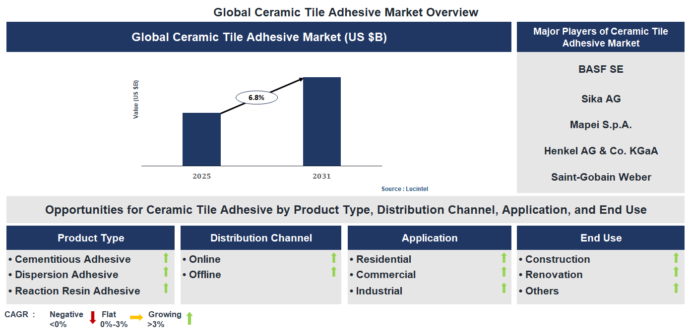 Ceramic Tile Adhesive Market Trends and Forecast