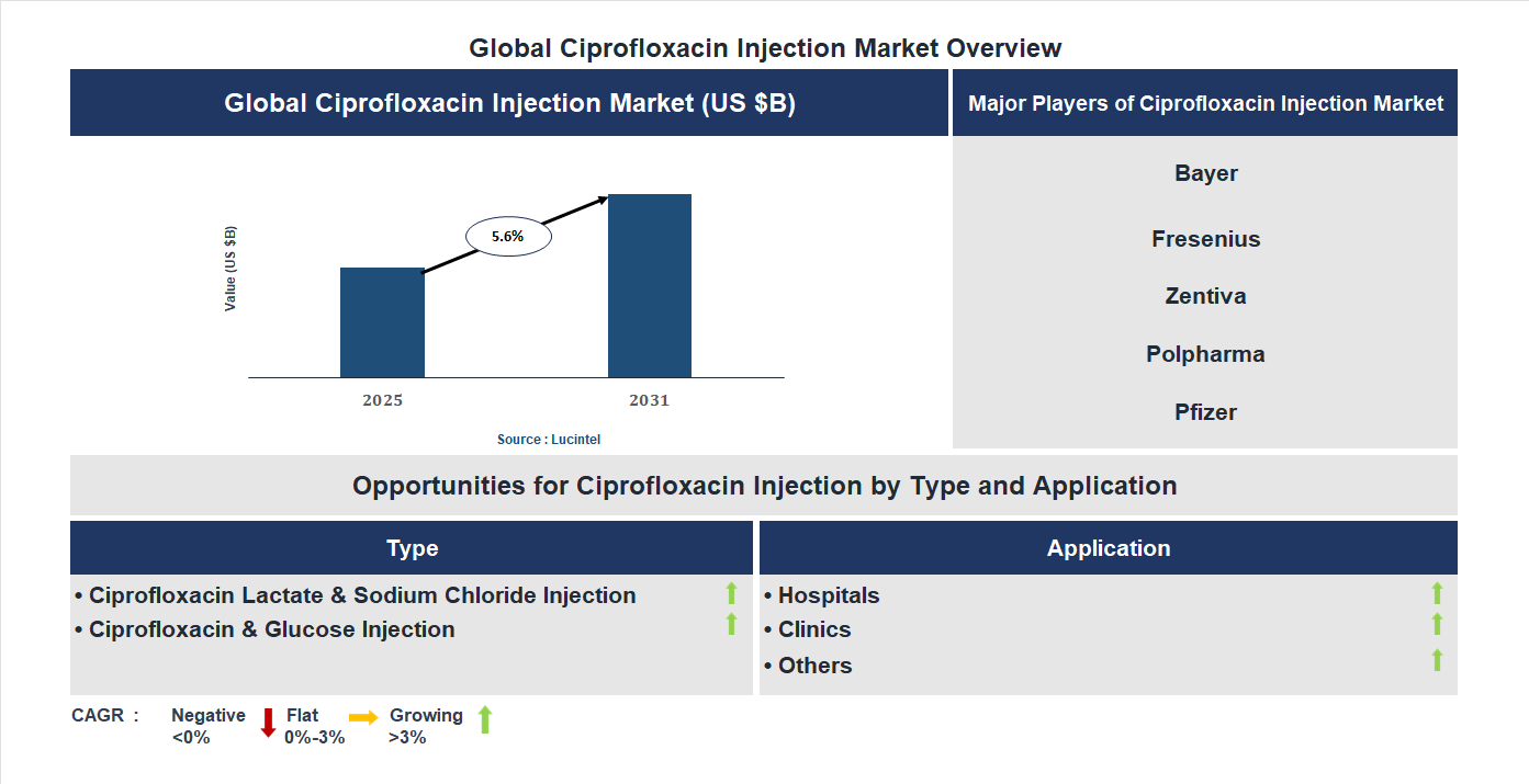 Ciprofloxacin Injection Market Trends and Forecast Ciprofloxacin Injection Market Trends and Forecast