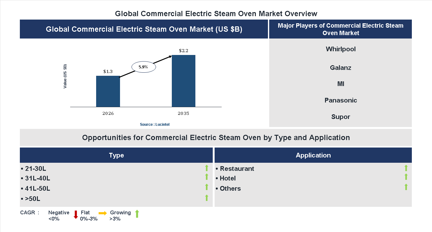 Commercial Electric Steam Oven Market Trends and Forecast