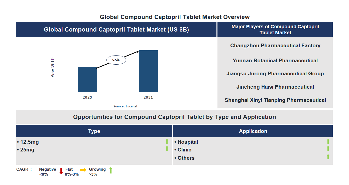 Compound Captopril Tablet Market Trends and Forecast Compound Captopril Tablet Market Trends and Forecast