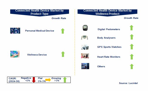Connected Health Device Market by Segments