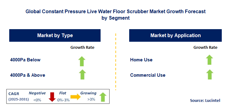 Constant Pressure Live Water Floor Scrubber Market by Segment