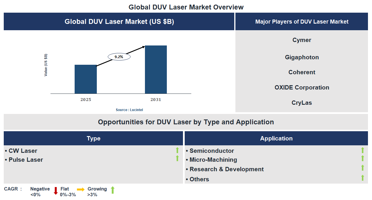 DUV Laser Market Trends and Forecast