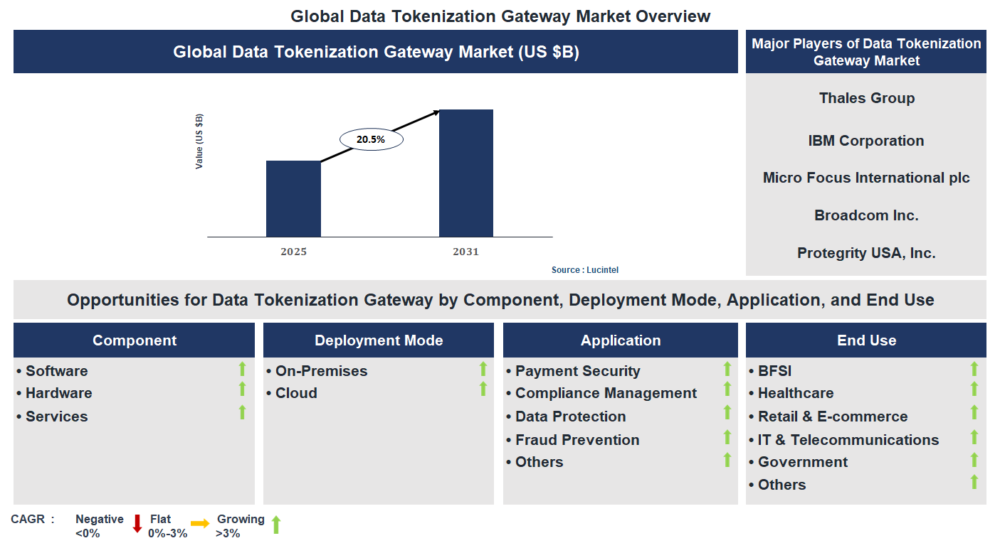 Data Tokenization Gateway Market Trends and Forecast