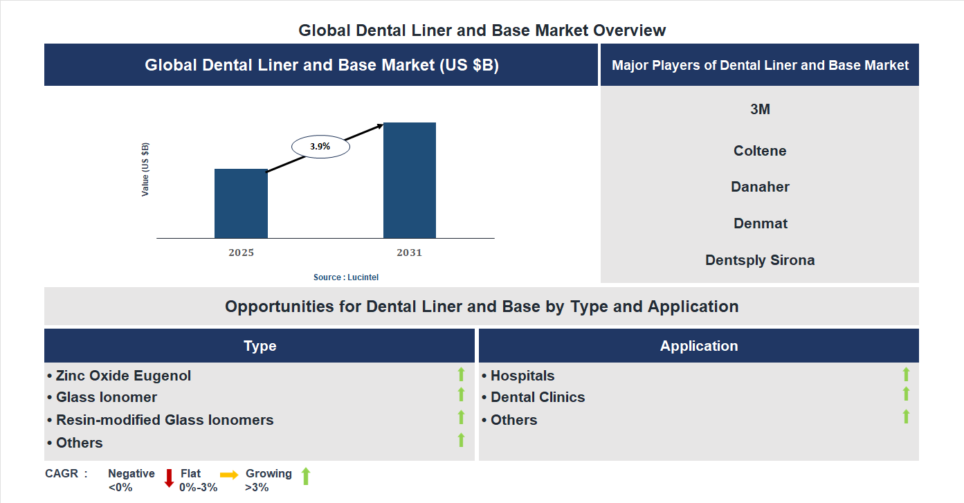 Dental Liner and Base Market Trends and Forecast