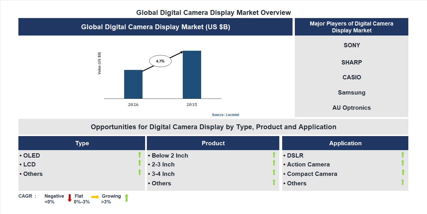Digital Camera Display Market Trends and Forecast