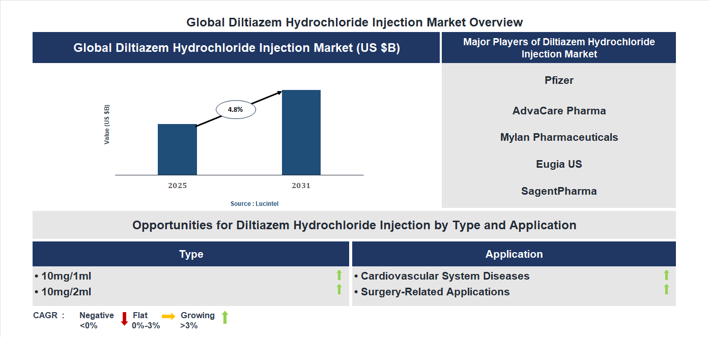 Diltiazem Hydrochloride Injection Market Trends and Forecast Diltiazem Hydrochloride Injection Market Trends and Forecast