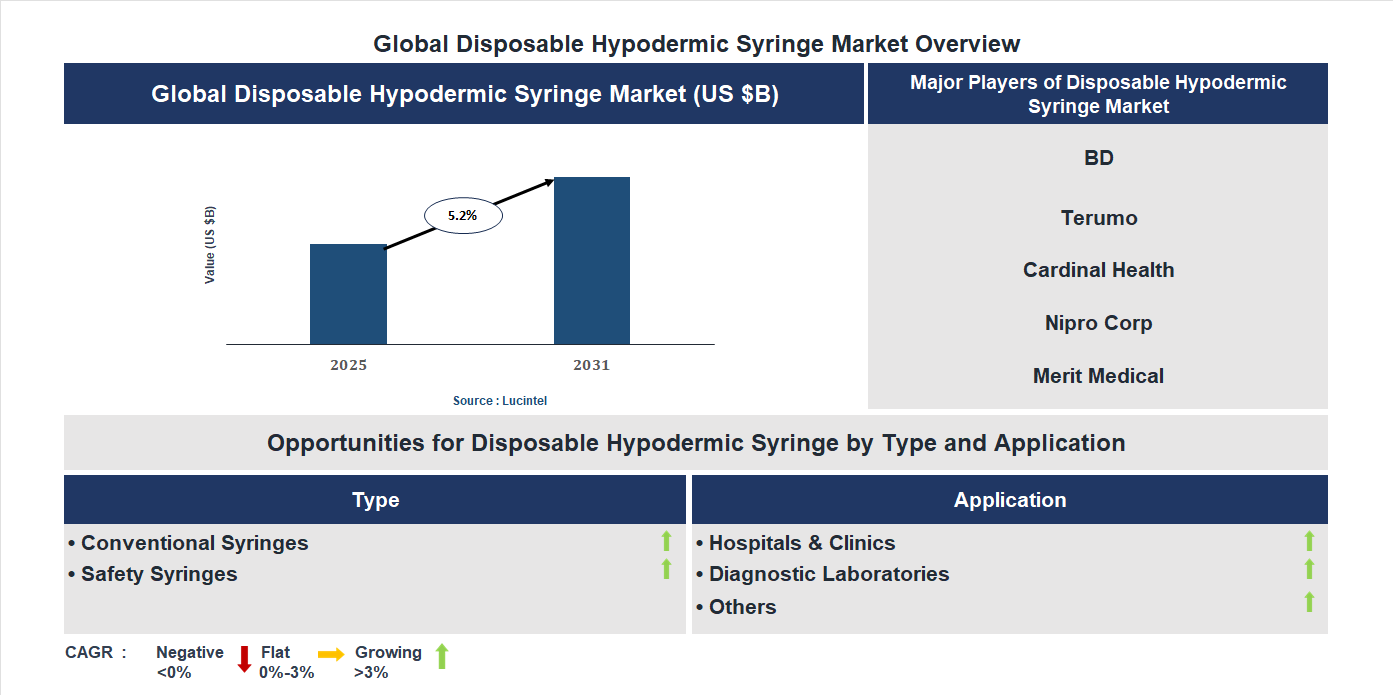 Disposable Hypodermic Syringe Market Trends and Forecast