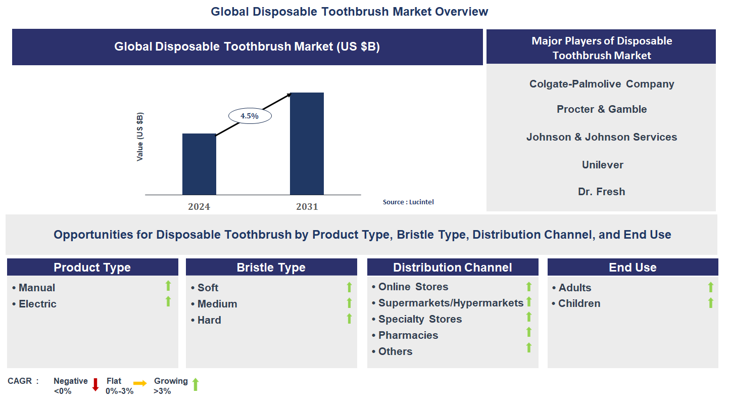 Disposable Toothbrush Market Trends and Forecast