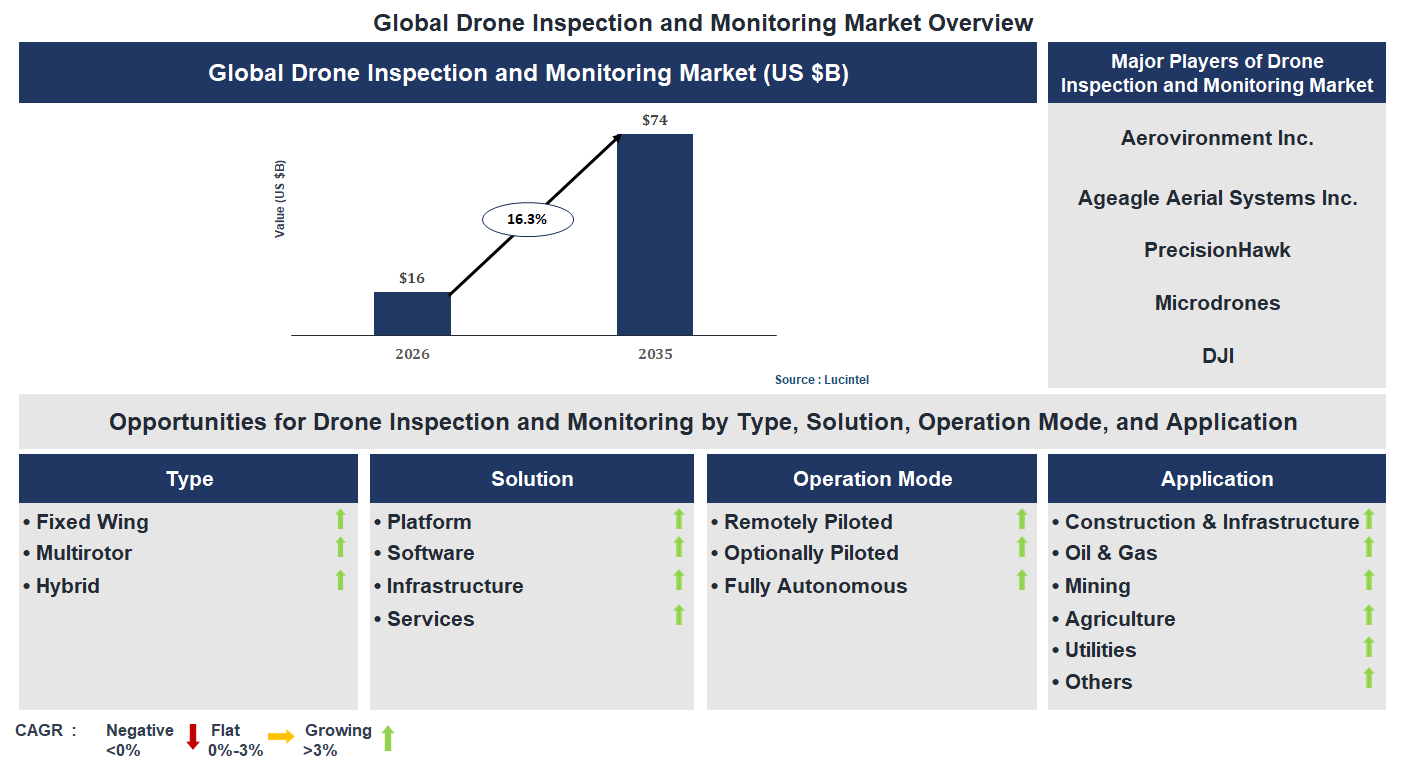 Drone Inspection and Monitoring Market Trends and Forecast