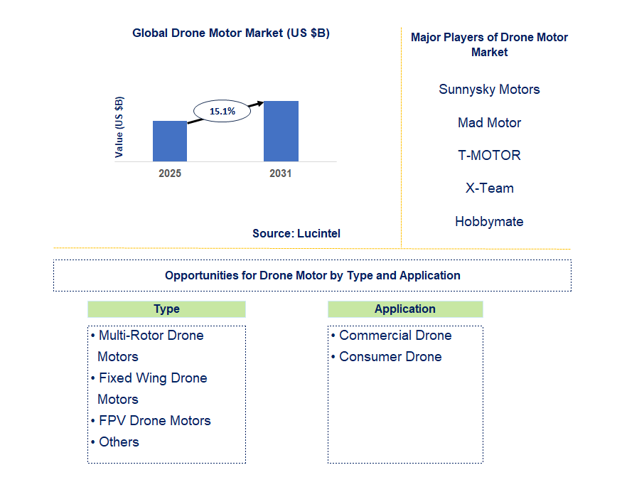 Drone Motor Market Trends and Forecast