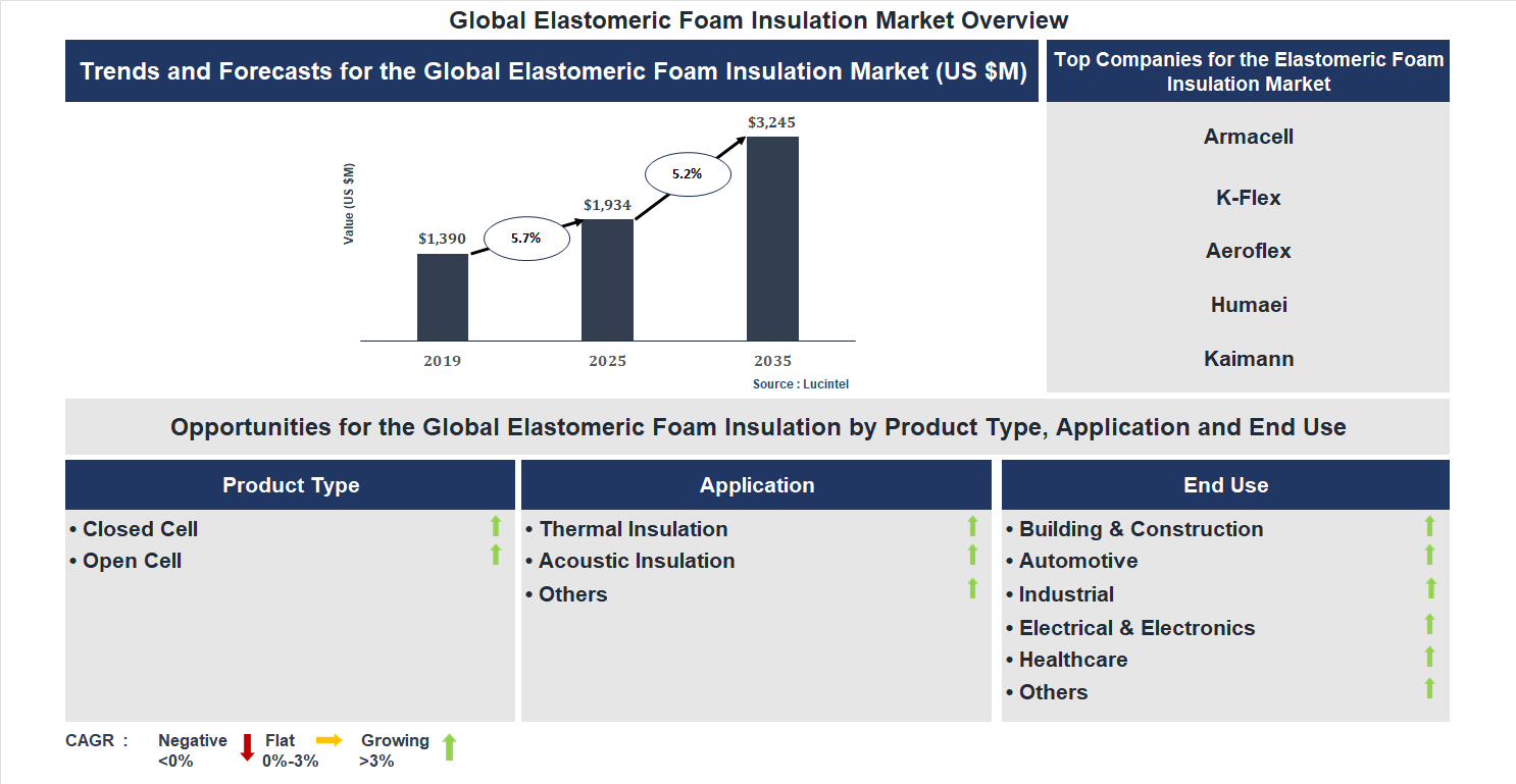 Elastomeric Foam Insulation Market Trends and Forecast