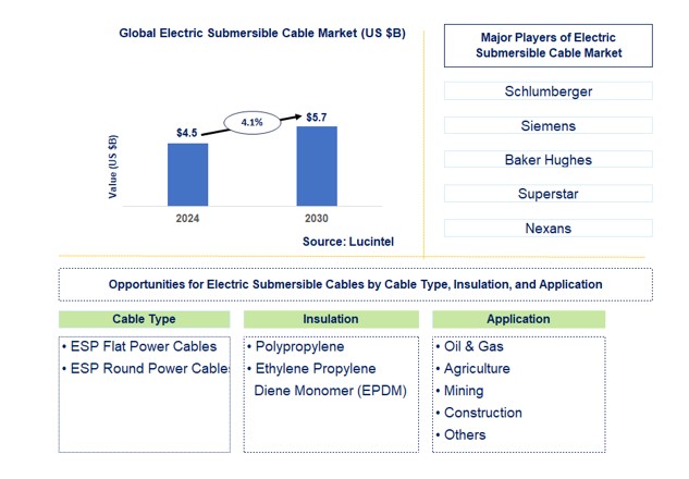 Electric Submersible Cable Market by Cable Type, Insulation, and Application