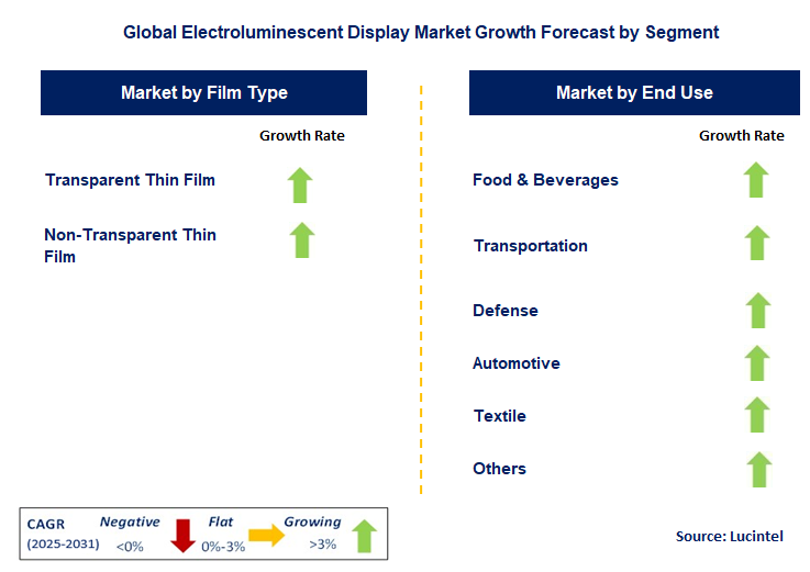 Electroluminescent Display Market by Segment
