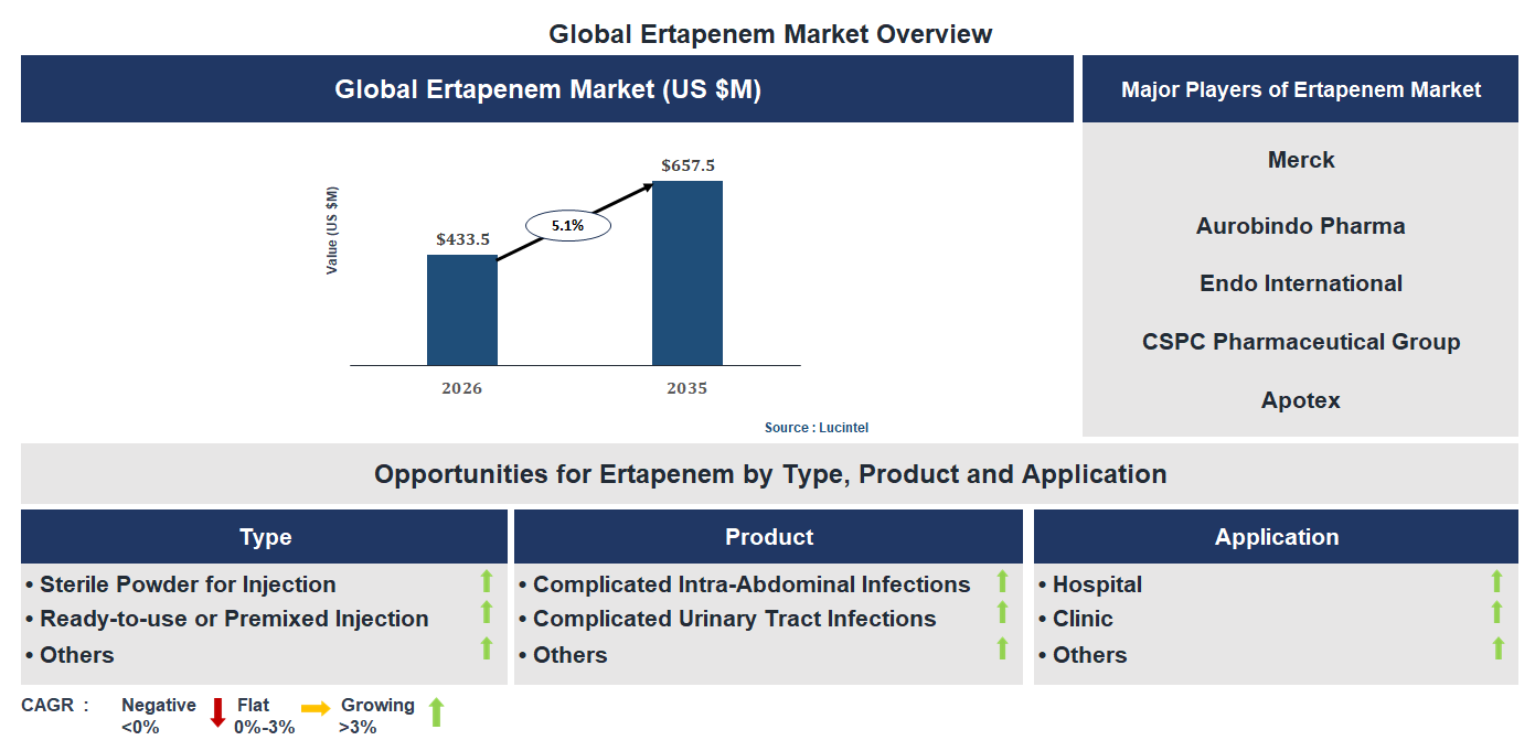Ertapenem Market Trends and Forecast