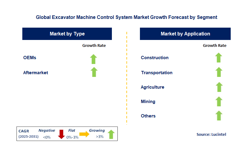 Excavator Machine Control System Market by Segment