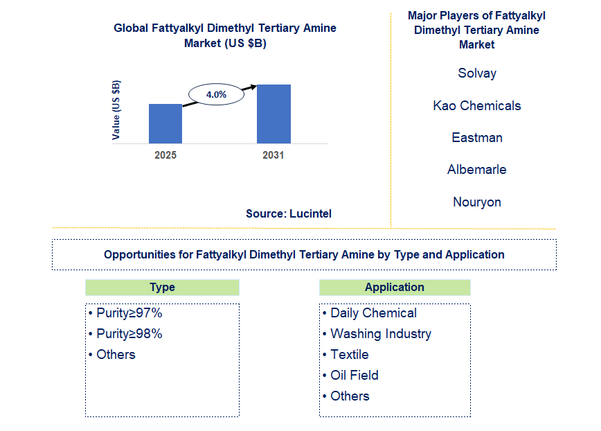 Fattyalkyl Dimethyl Tertiary Amine Market Trends and Forecast