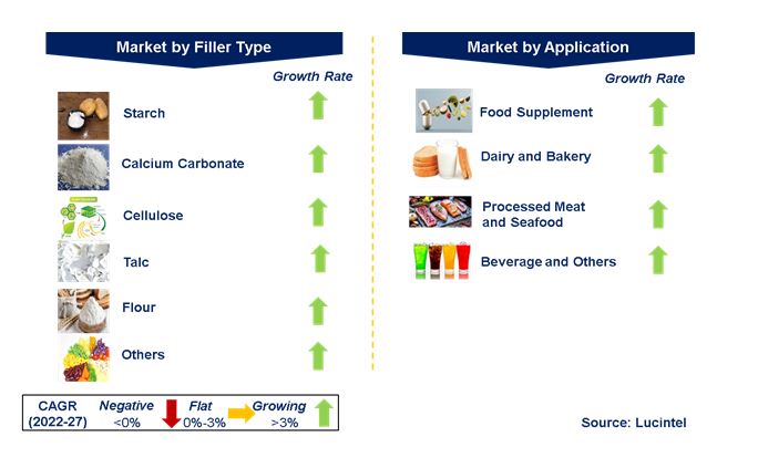 Filler for Food Market by Segments