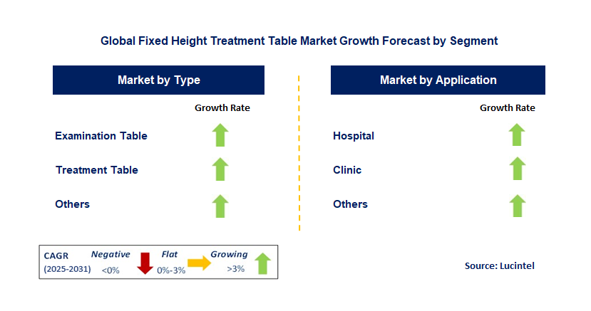 Fixed Height Treatment Table Market by Segment