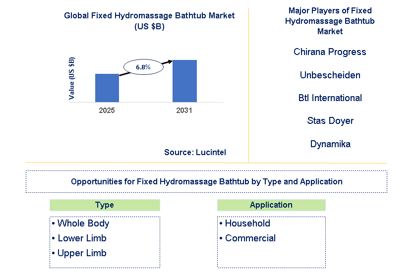 Fixed Hydromassage Bathtub Market Trends and Forecast