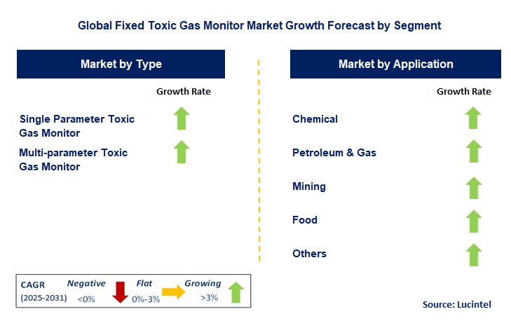 Fixed Toxic Gas Monitor Market by Segment