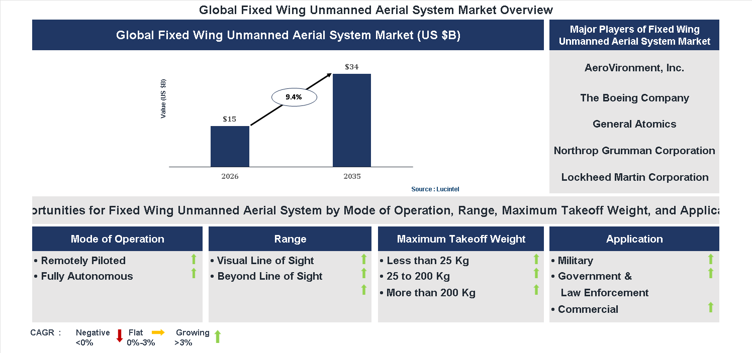 Fixed Wing Unmanned Aerial System Market Trends and Forecast