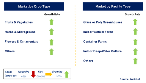 Food Crops Grown Under Cover by Segment