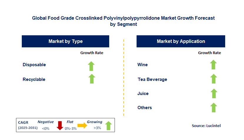 Food Grade Crosslinked Polyvinylpolypyrrolidone Market by Segment